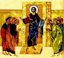 Jesús Resucitado con Apóstoles